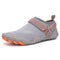 Men Women Water Shoes Barefoot Quick Dry Aqua Sports Shoes - Grey Size EU44 = US9