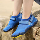 Kids Water Shoes Barefoot Quick Dry Aqua Sports Shoes Boys Girls - Klein Blue Size Bigkid US3 = EU34
