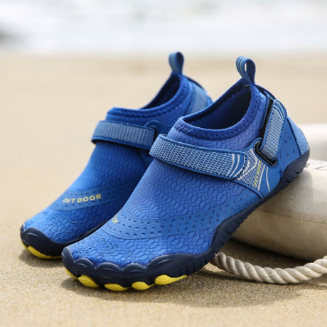 Kids Water Shoes Barefoot Quick Dry Aqua Sports Shoes Boys Girls - Klein Blue Size Bigkid US4 = EU36