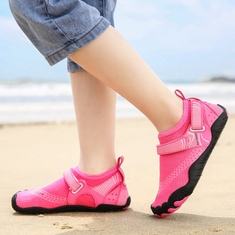 Kids Water Shoes Barefoot Quick Dry Aqua Sports Shoes Boys Girls - Pink Size Bigkid US4 = EU36