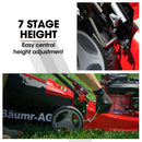 Baumr-AG Lawn Mower 139CC 17 Petrol Push Lawnmower 4-Stroke Engine Catch