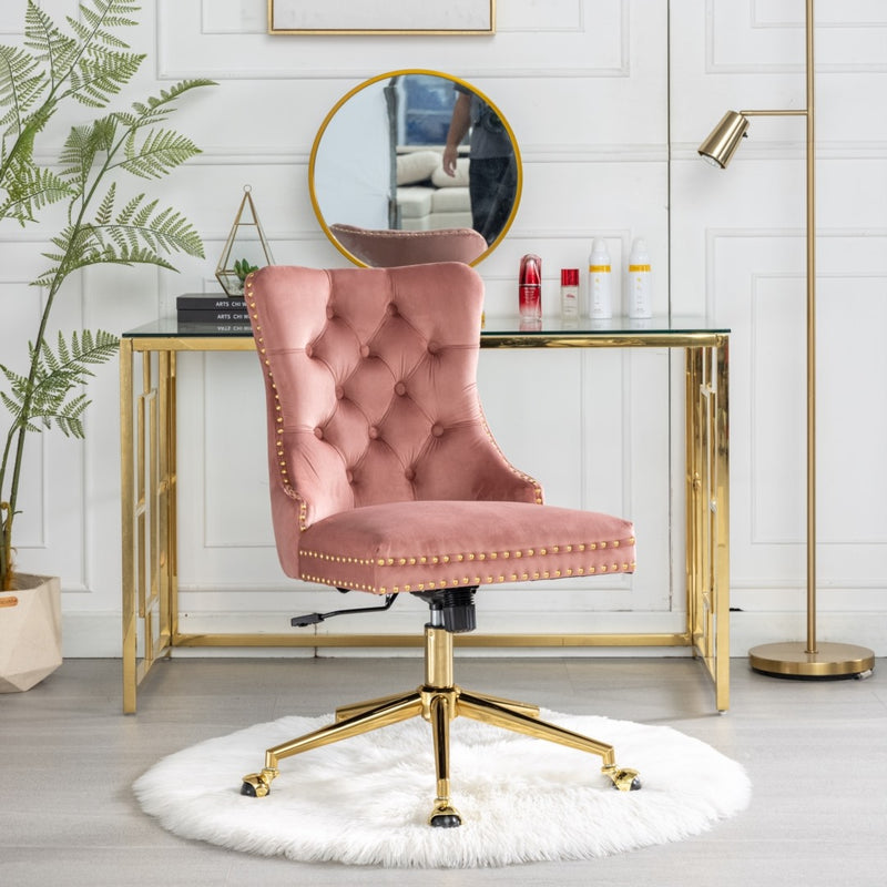 Velvet Home Office Chair- Grey