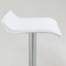 2x Counter Height Faux Leather Upholstered Adjustable Height Swivel Bar Stools -White