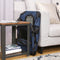FEANDREA Dog Kennel Transport Box Folding Fabric Pet Carrier 70cm Dark Blue