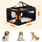 FEANDREA Dog Kennel Transport Box Folding Fabric Pet Carrier 70cm Black