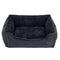 FEANDREA 110cm Dog Sofa Bed with Removable Washable Cover Dark Grey