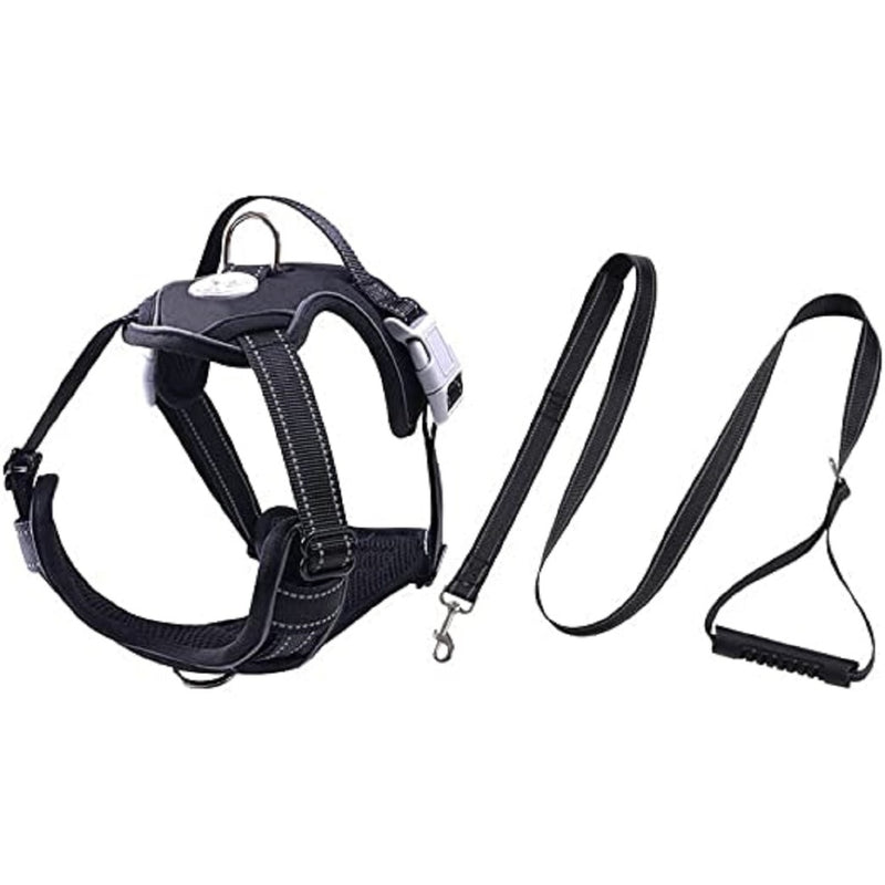 FLOOFI Dog Harness Vest XL Size (Black) FI-PC-177-XL