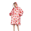 GOMINIMO Hoodie Blanket Adult Strawberry GO-HB-129-AYS