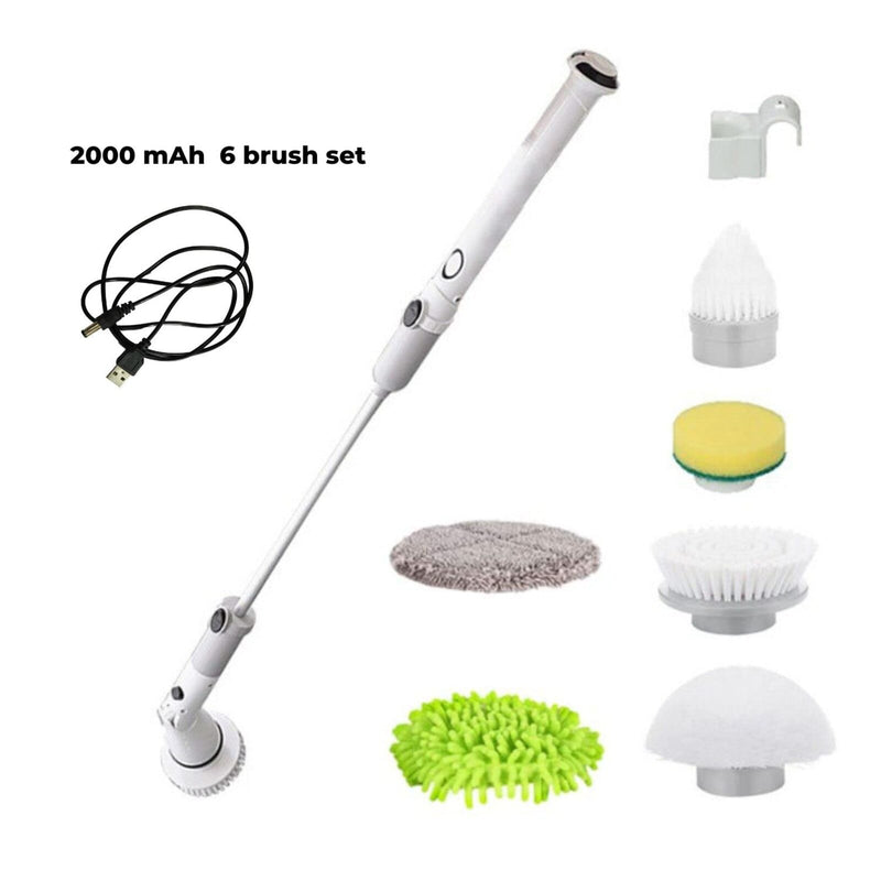 Electric Spinning Scrubber 2000 mAh 6 Brush Set GO-CB-104-BD