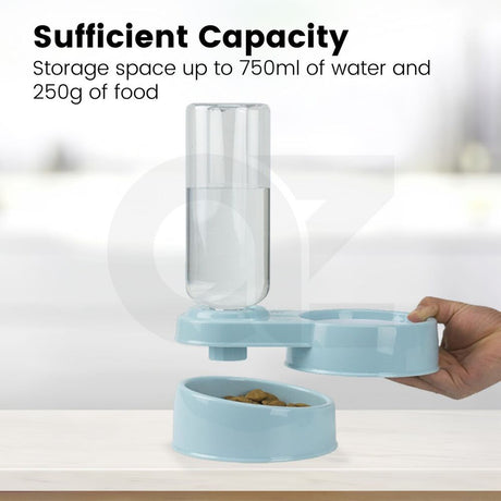 Floofi Automatic 2 in 1 Water & Food Feeder (Blue) PT-FD-101-QQQ