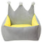 Floofi Pet Bed Crown Shape (M Grey Yellow) - PT-PB-210-RN