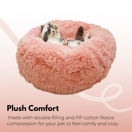 Floofi Pet Bed Round Plush (60cm Apple Green) - PT-PB-229-XL (L22 60cm Apple Green)