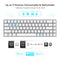 Royal Kludge RK837 (RKG68) Wired Tri Mode Bluetooth RGB Hot Swappable Mechanical Keyboard White (Red Switch)