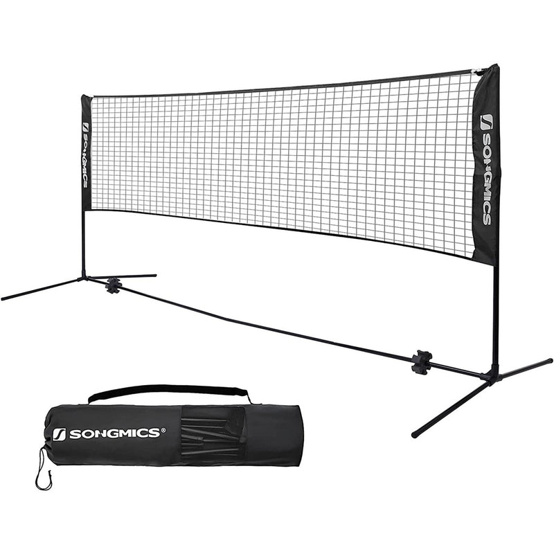 SONGMICS 4m Portable Tennis Badminton Net Black