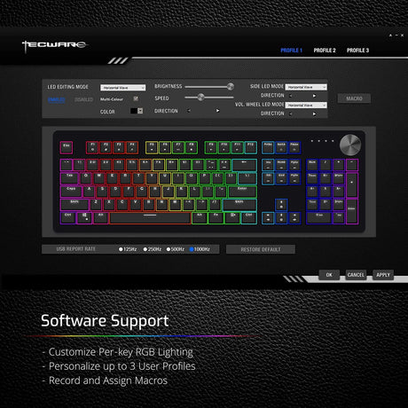 Tecware Spectre PRO RGB Mechanical Keyboard Brown Switch TW-KB-SP104-ZOBR