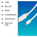 VCOM Mini Display Port Male to HDMI A/M Cable (White) - CG615-1.8