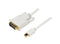 VCOM Mini Display Port M/DVI (24+1) Male Adapter Cable (White) - CG618-1.8