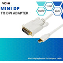 VCOM Mini Display Port M/DVI (24+1) Male Adapter Cable (White) - CG618-1.8