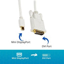 VCOM Mini Display Port M/DVI (24+1) Male Adapter Cable (White) - CG618-1.8