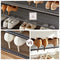 VASAGLE Shoe Rack Shoe Storage Organiser with 4 Mesh Shelves Rustic Brown and Black LBS205B01
