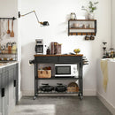 VASAGLE Kitchen Shelf Rustic Brown and Black KKI003B01