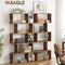 VASAGLE 5-Tier Bookshelf Display Shelf and Room Divider Freestanding Decorative Storage Shelving Rustic Brown LBC62BX