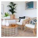 Cushion Cover-Coastal Fringe Natural-Palm Trees Natural-60cm x 60cm