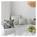 Cushion Cover-With Piping-Paint Stripes Pale Mint-35cm x 50cm