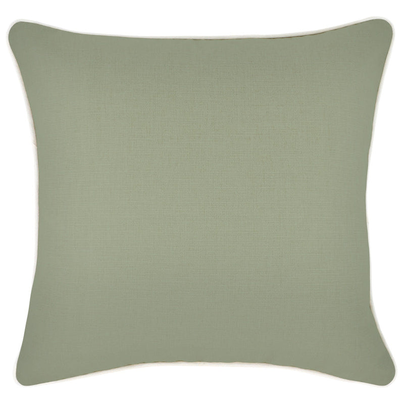 Cushion Cover-With Piping-Solid-Sage-45cm x 45cm