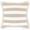 Cushion Cover-Coastal Fringe Deck-Stripe-Beige-60cm x 60cm