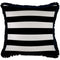 Cushion Cover-Coastal Fringe Black-Deck Stripe Black-60cm x 60cm