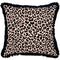 Cushion Cover-Coastal Fringe Black-Jungle Peach-60cm x 60cm