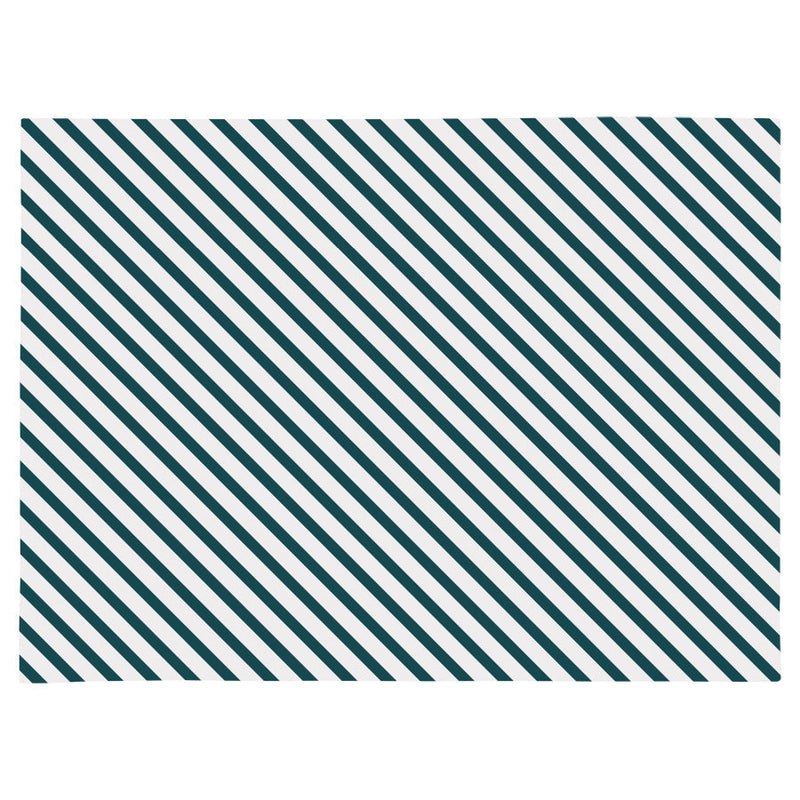 Placemat set of 4-Side Stripe Teal-46cm x 33cm