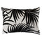 Cushion Cover-Boho Embroidery Single Sided-Palm Leaves Black-30cm x 50cm