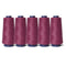 5x Cerise Cherry Pink Sewing Overlocker Thread - 2000m Hemline Polyester Spools