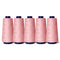 5x Pink Sewing Overlocker Thread - 2000m Hemline Polyester Overlocking Spools