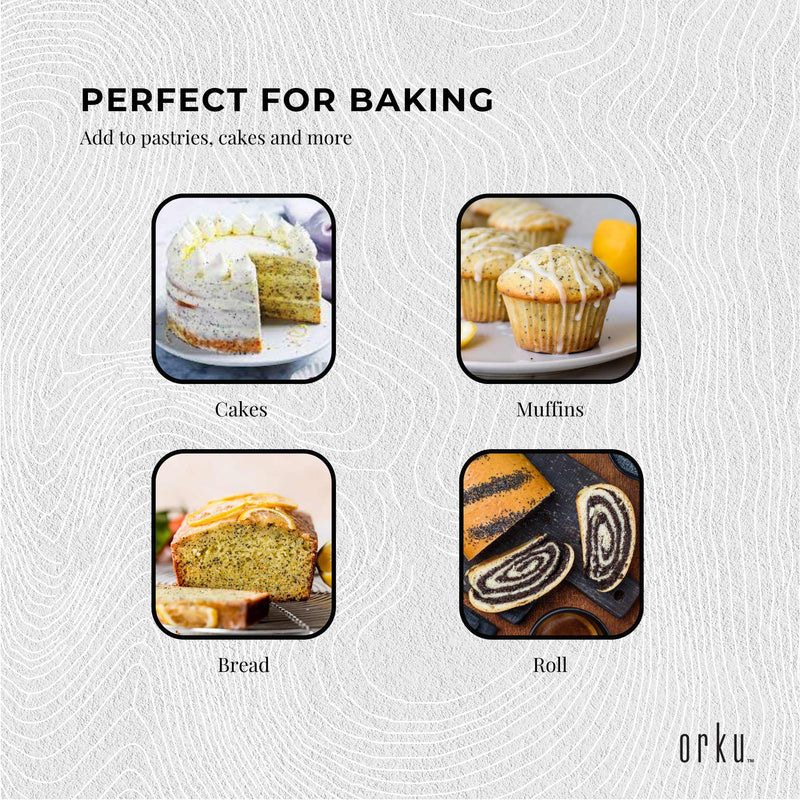 800g Poppy Seeds Bucket Blue Unwashed 100% Australian Food Cook Baking Mineral