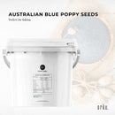 3.5Kg Poppy Seeds Bucket Blue Unwashed 100% Australian Food Cook Baking Mineral