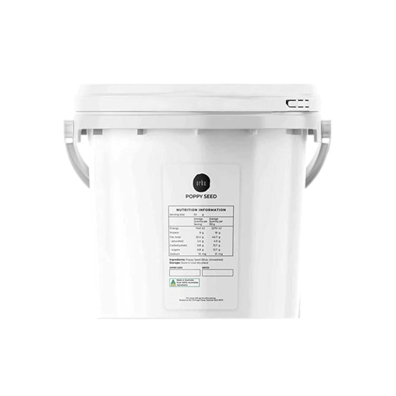 3.5Kg Poppy Seeds Bucket Blue Unwashed 100% Australian Food Cook Baking Mineral