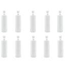 10x 1L Clear HDPE Round Bottle + 28/410 Caps - Empty Plastic Food Storage