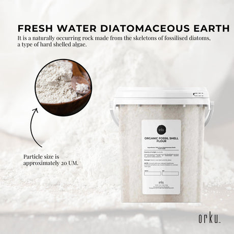 300g Organic Fine Diatomaceous Earth Tub - Food Grade Fossil Shell Flour Powder