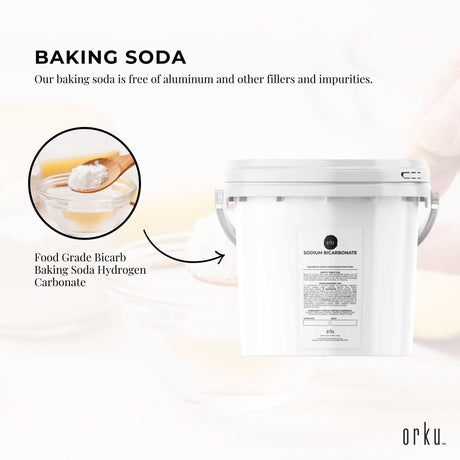 5Kg Sodium Bicarbonate Tub - Food Grade Bicarb Baking Soda Hydrogen Carbonate