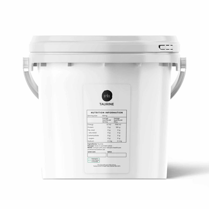 5kg Taurine Powder Tub - Pure Amino Acid L-Taurine Vitamin Supplement
