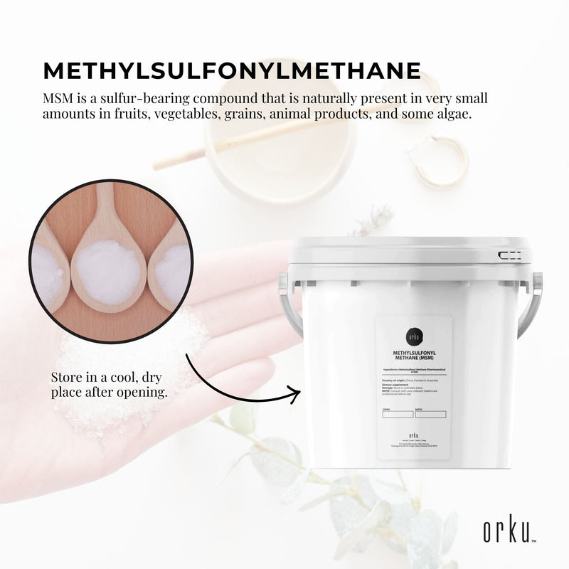 3Kg MSM Powder or Crystals Tub - 99% Pure Methylsulfonylmethane Dimethyl Sulfone