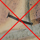 5 Pack 76mm (3") Brick Hooks - Wall Clips Hangers For Pictures Pot Plants