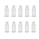 10x 300ml PET Juice Bottles + Tamper Evident Caps - Empty Plastic Recyclable Clear