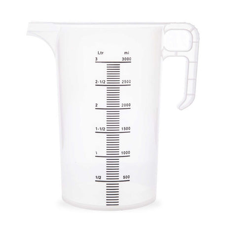 3L Measuring Jug Heavy Duty Clear Plastic Propylene Food Grade BPA 5 Pro-Jug