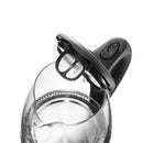 1.7L Electric Glass Kettle LED Blue Light 360 Automatic Cordless Water Boiling Jug