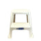Large Two Step Stool 41cm White Plastic Foot Stairs Step Ladder
