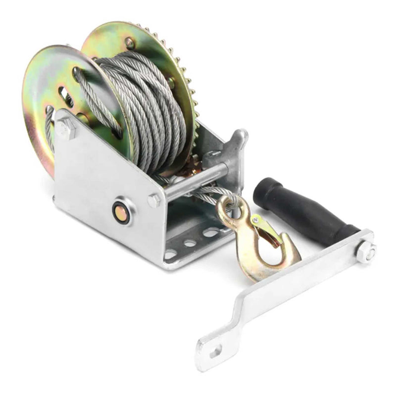 1200lb Manual Hand Winch Steel Wire - Boat Jet Ski Marine Trailer Crank 500KG